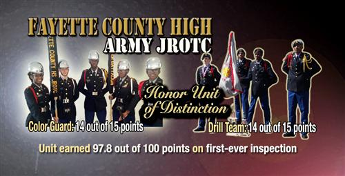 Army JROTC Cadets Earn Gold Stars in First Inspection 