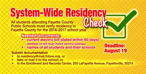 System-Wide Residency Check 