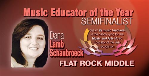 Flat Rock Teacher Finalist for Music Educator of the Year 