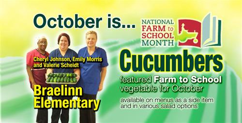 Cucumbers are the Featured Food for National Farm to School Month 