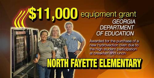 $11,000 Grant Awarded for New Oven at North Fayette Elementary 