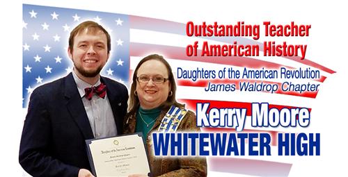 Whitewater High’s Kerry Moore Named Outstanding Teacher of American History 